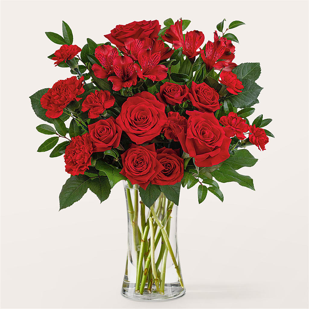 Brilliant Ruby Bouquet – Margartia Flowers, Jersey City NJ