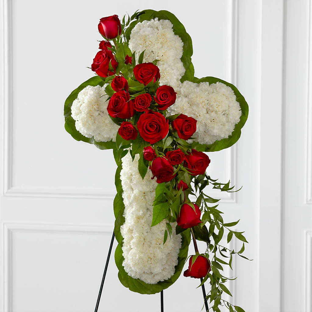 Floral Cross Easel – Margartia Flowers, Jersey City NJ