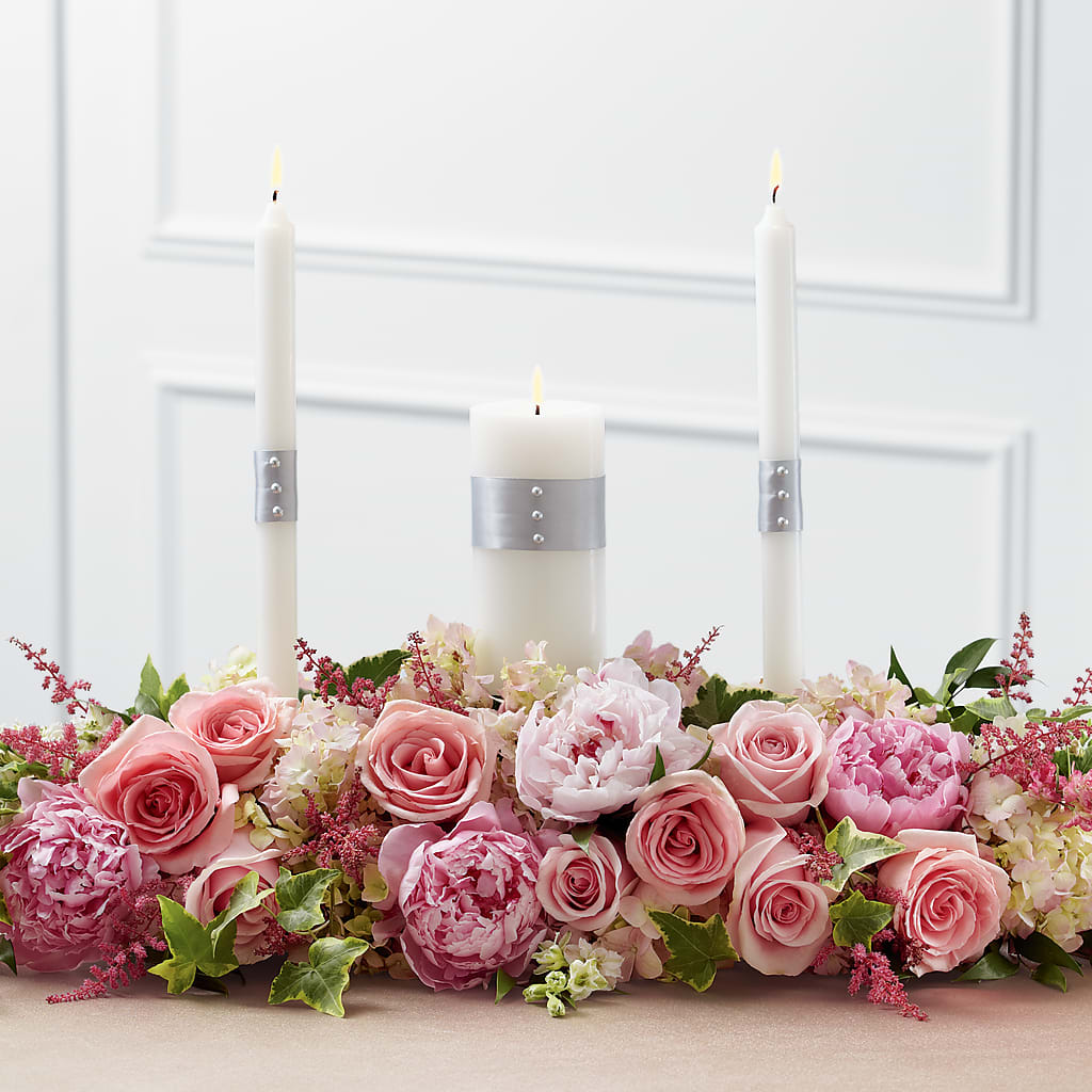 Worldwide Romance Unity Candle Arrangement – Margartia Flowers, Jersey City NJ