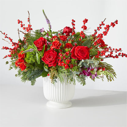 Big Red Bow Bouquet –  Margartia Flowers, Jersey City NJ