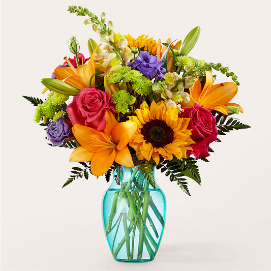 Double Rainbow Bouquet –  Margartia Flowers, Jersey City NJ