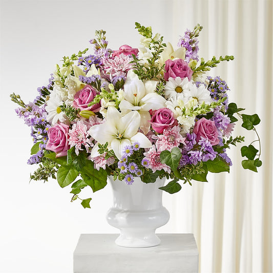 Remarkable Life Urn Arrangement –  Margartia Flowers, Jersey City NJ