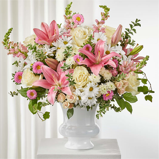 Empathetic Blooms Urn Arrangement –  Margartia Flowers, Jersey City NJ
