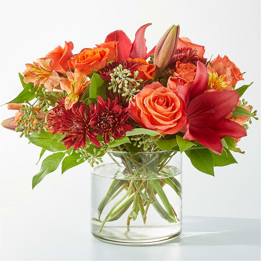 Crimson Leaves Bouquet –  Margartia Flowers, Jersey City NJ