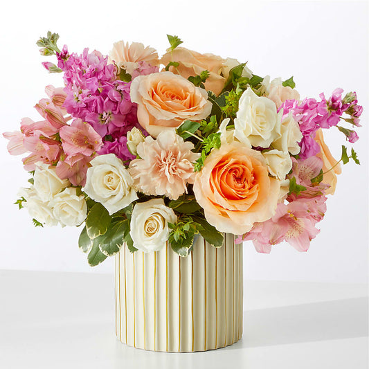 Paradise Bouquet with Ivory Vase –  Margartia Flowers, Jersey City NJ
