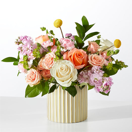 French Market Bouquet with Ivory Vase –  Margartia Flowers, Jersey City NJ