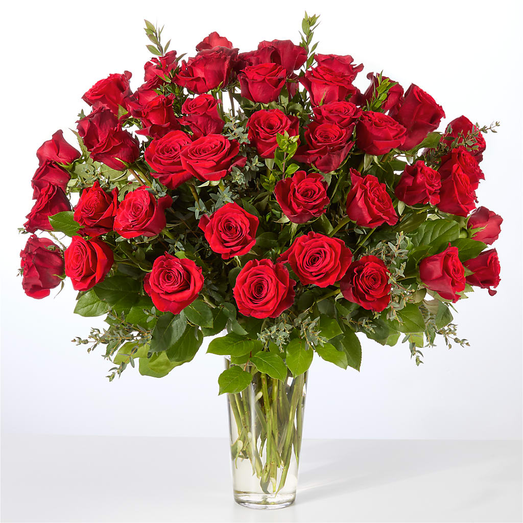 Forever Yours Fifty Stem Red Rose Bouquet –  Margartia Flowers, Jersey City NJ